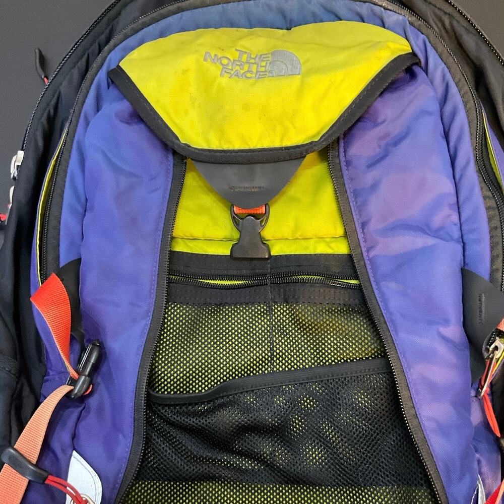 The North Face Surge Backpack Purple Black Laptop Travel Hiking Bag - Picture 8 of 12